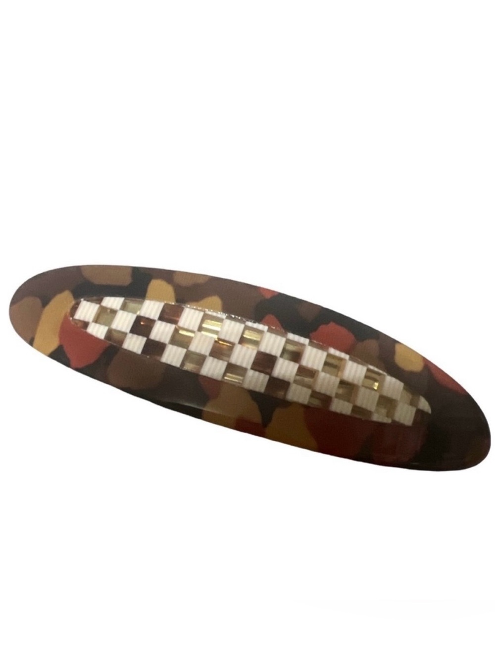 Large Vintage 1970’s Multi Color Mod French‎ Barrette, Deadstock/New